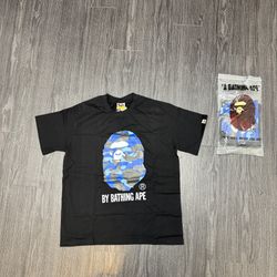 BAPE Style Blue 🔵 Camo Ape Head Tee Black M(Medium) & L (Large) 
