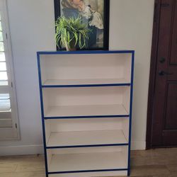 Sturdy Blue And White Bookcase