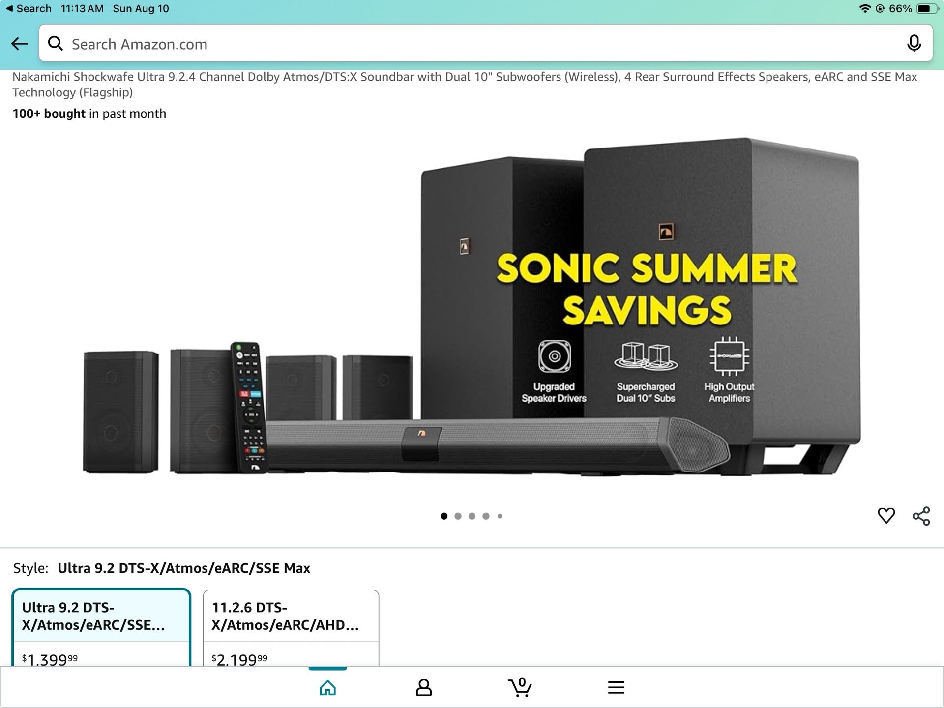 Nakamichi Shockwafe Ultra — SOUND SYSTEM SOUNDBAR WIRELESS