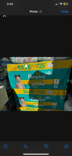 Size 7 Pampers $35