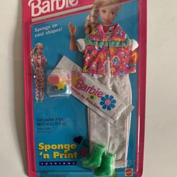 Barbie "Sponge N Print" Fashion Outfit 1994 New 