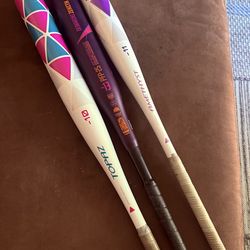 Girls softball bats