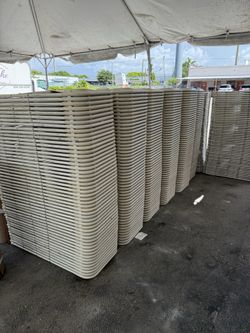 Used white folding chairs s,a,l,e
