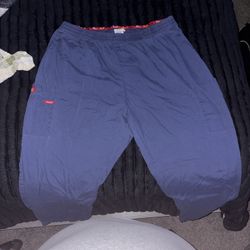 Two Piece Set Dickies scrub pants, blue, and black