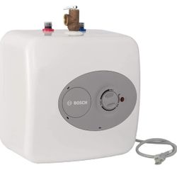BOSCH Electric Mini-Tank Water Heater Tronic 3000 T 4-Gallon (ES4) - Eliminate Time for Hot Water - Shelf, Wall or Floor Mounted