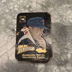 Cooperstown Collection Tin Set of 5 Nolan Ryan Embossed Metal Collector Cards 