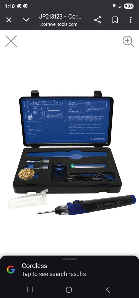 Cordless Cornwell Soldering Kit New