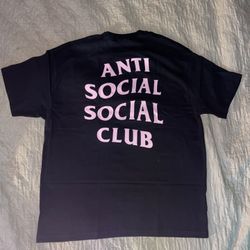 Anti Social Social Club “Mind Games” Black/Pink Shirt Size XL