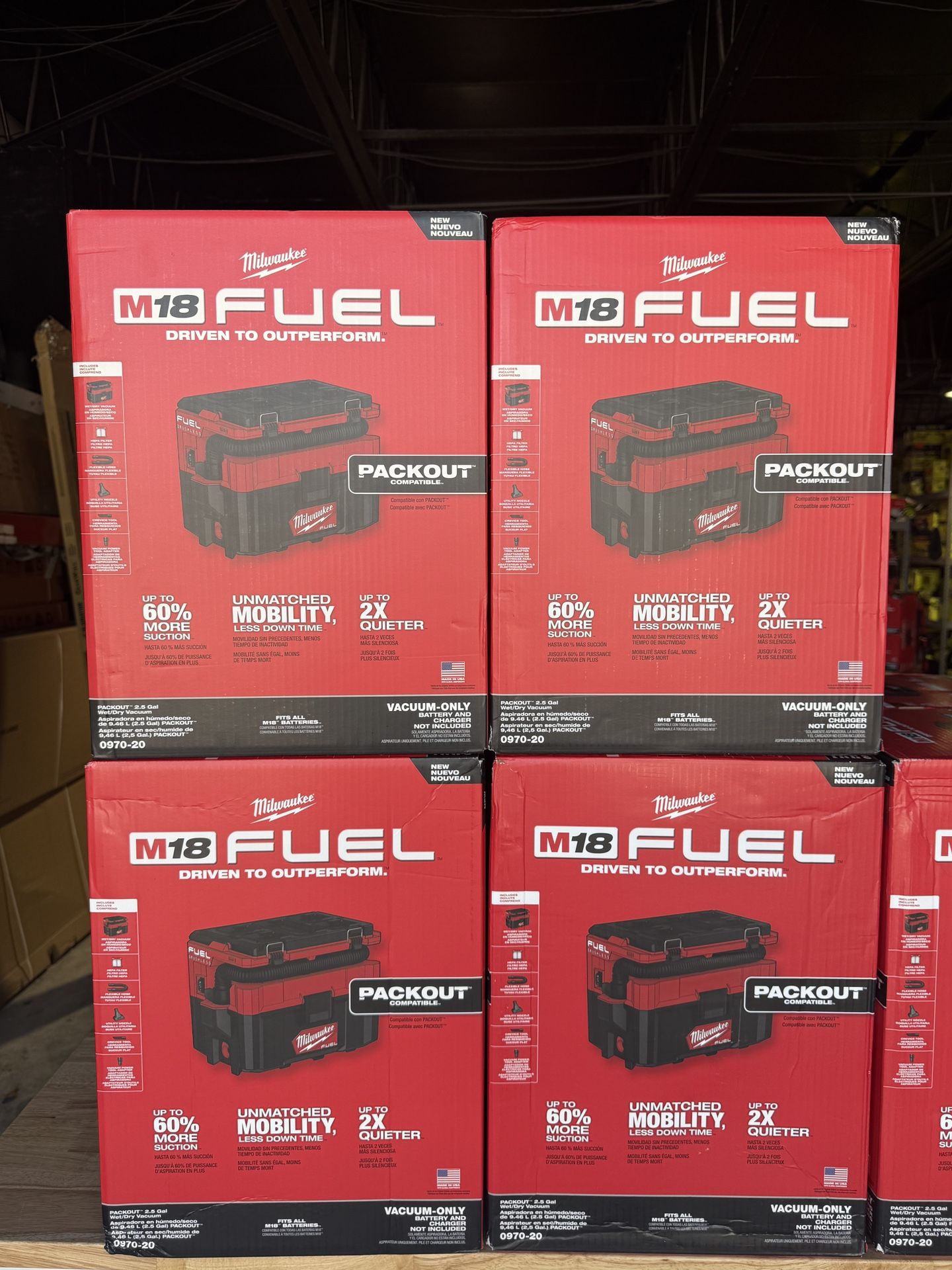 Milwaukee M18 Fuel PACKOUT 2.5 Gal Shop Vacuum