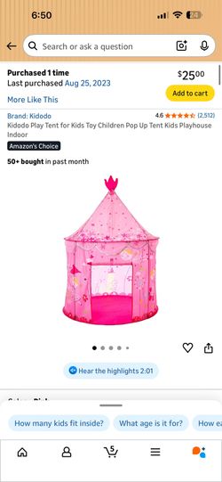 Kidodo Kids Pop Up Play Tent
