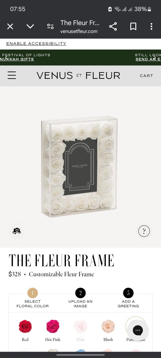 Wedding Picture Frame With Preserved Real White Roses