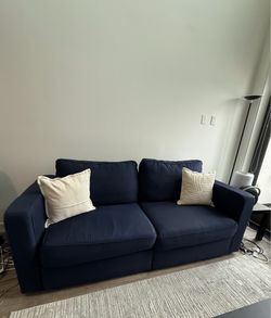 Lovesac Sactional Couch — 2 Seats + 4 Sides (Navy), Moving Sale