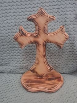 Decorative Wooden Cross with Stand