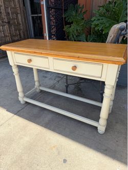 Antique solid wood Hallway Entry side table with Two Drawers