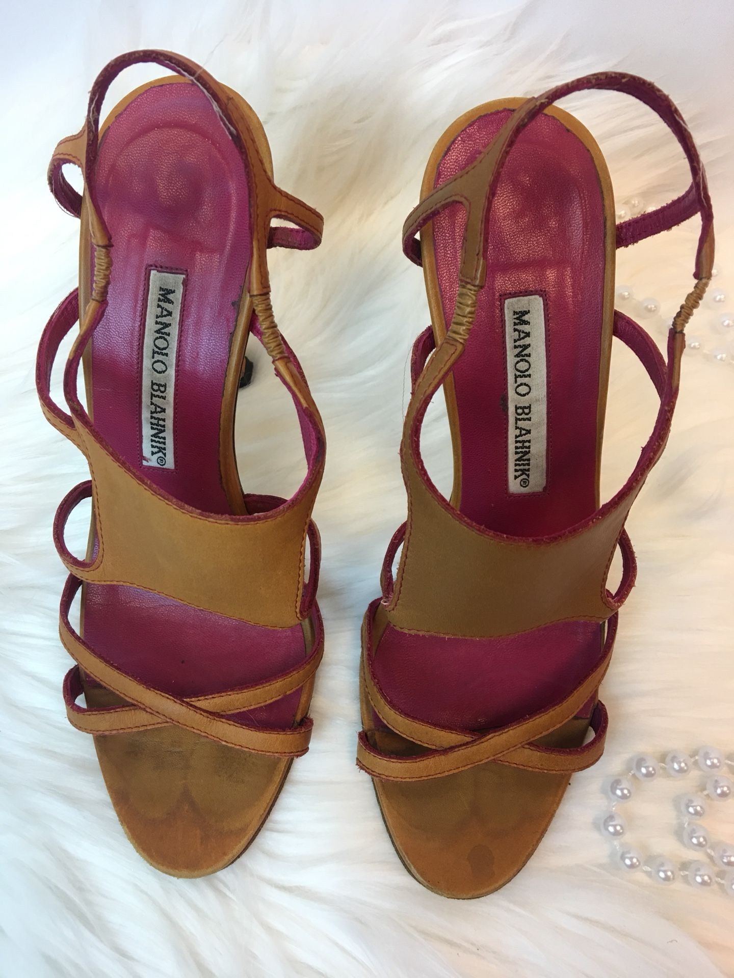 Jimmy Choo orange and pink heels size 35.5