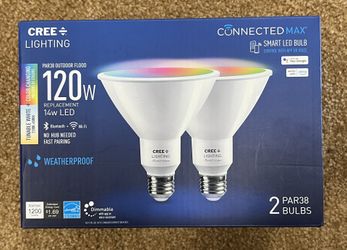 Cree Lighting Connected Max Smart LED Bulb PAR 38 120 W Outdoor Flood Tunable White-Color 