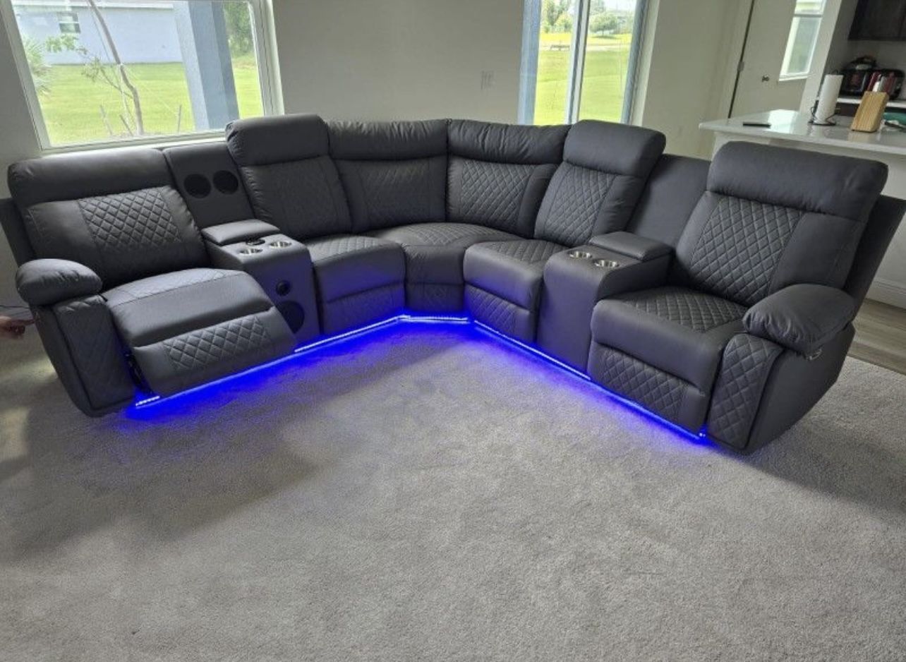 Power Recliner Sectional Sofa