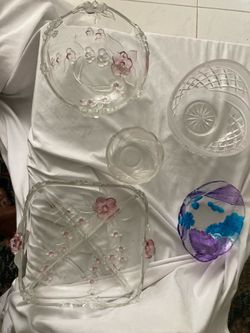 Crystal dishes sold as set only