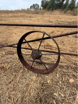 Antique wagon wheel steel