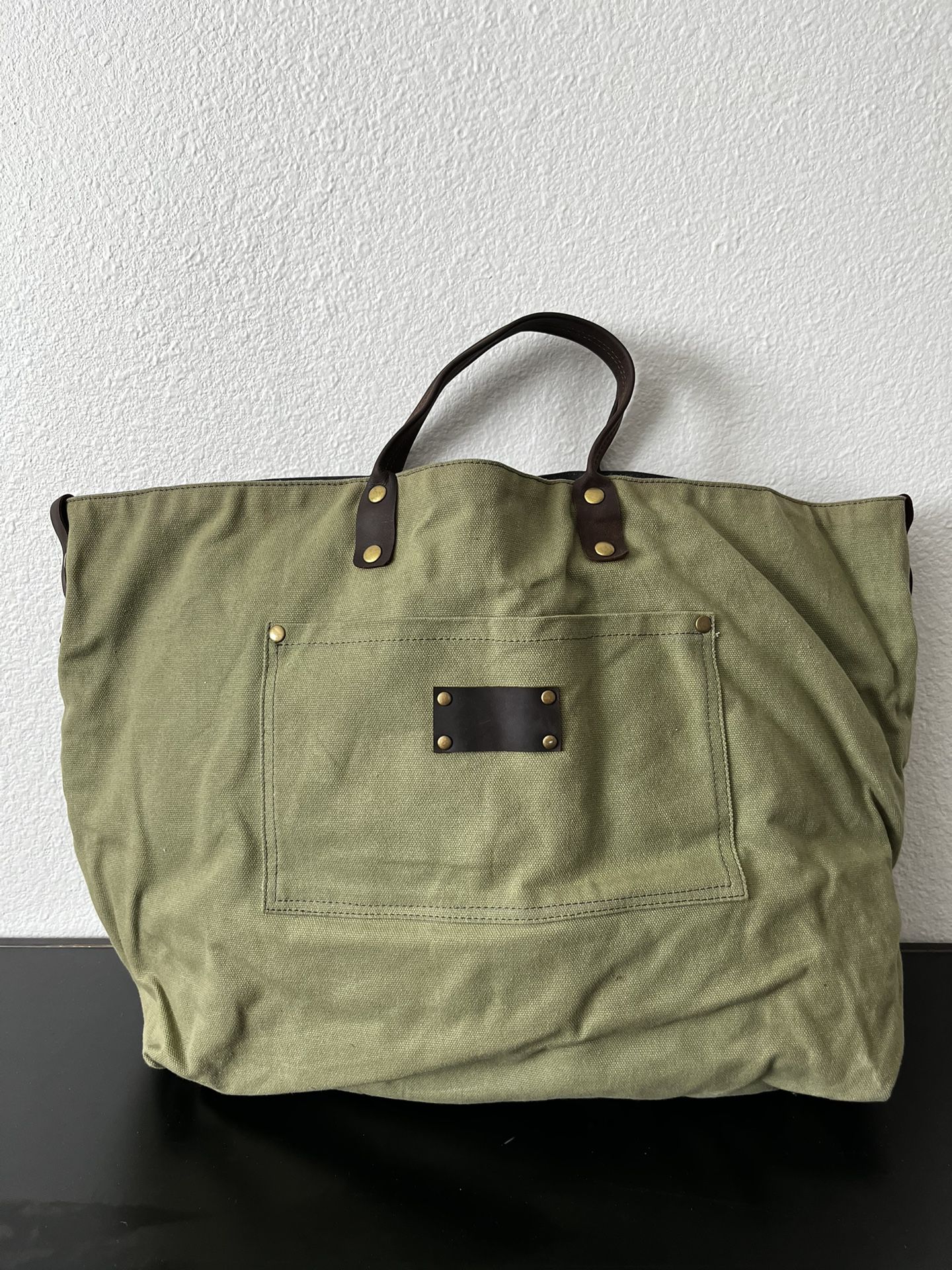 Large Green Weekender Bag 