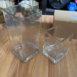 Glass Square Vases