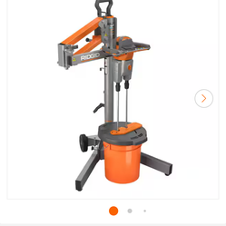 RIDGID Dual Paddle Programmable Power Mixer with Stand