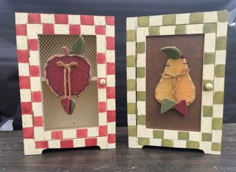 Mini Countertop Spice Cabinets – Apple & Pear Country Kitchen Décor