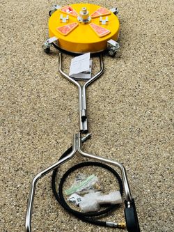 Tool Daily 20" Pressure Washer Surface Cleaner with Dual Handle, 4500PSI Power Washer Surface Cleaner Attachment with 4 Wheels, Pressure Washer Access