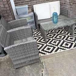Patio Set With Table And Cushions