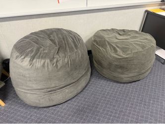 Extra large grey bean bag
