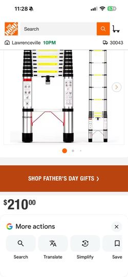 12.5 ft. Aluminum Telescoping Ladder with 330 lbs. Capacity for Home and Outdoor