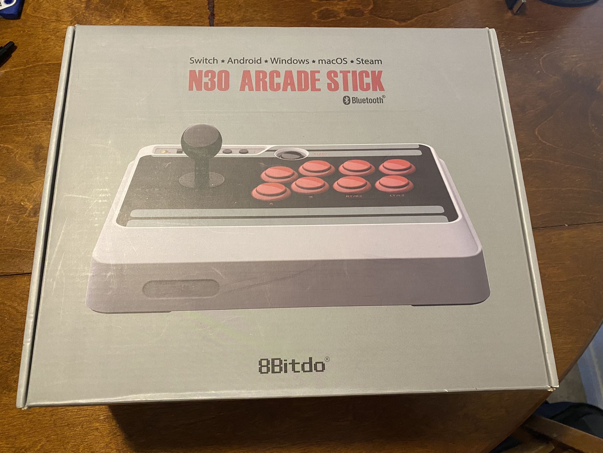 N30 Arcade Stick 8bitdo for Switch, Android, Windows, MacOS, Steam
