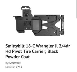 Smittybilt Wrangler JL HA Pivot Tire Carrier