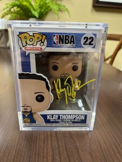 Klay Thompson Signed Autographed Funko Pop Verified Beckett Coa