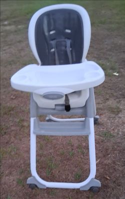 Baby High Chair with Tray and Wheels
