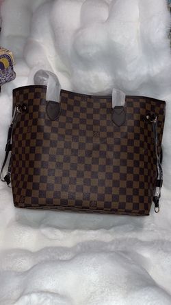 Brown Damier Ebene Canvas Carryall Tote with Pouch Inpir@d New Luxury Bag.