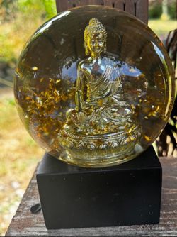 Golden Buddha Snow Globe