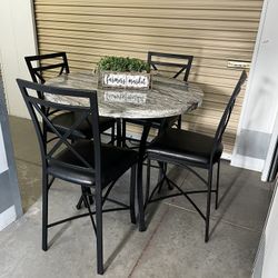 Brand New Table And 4 Leather Chairs