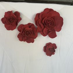 Foam Flower Decorations (sets Of 4)