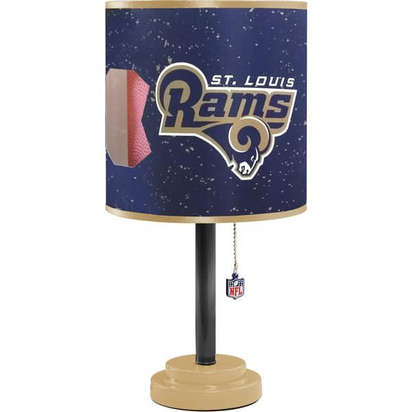 Saint Louis Rams Blue Plastic and Wood Table Lamp