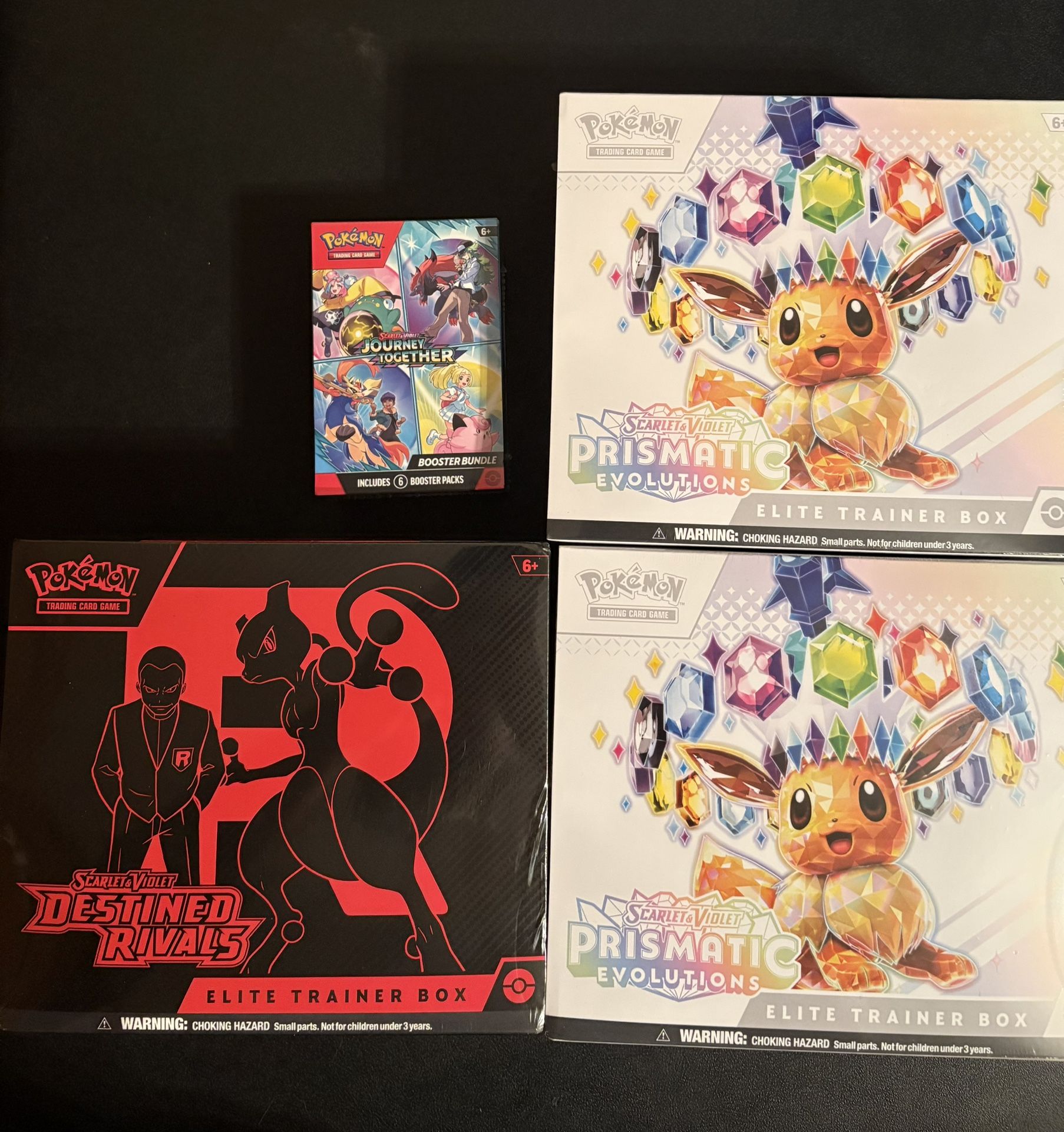 Destined Rival Etb , Prismatic Evolution Etb , Journey Together Booster Bundle 