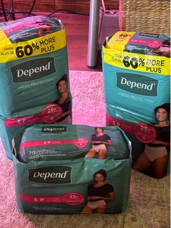 NEW Depend Fresh Protection Underwear Small (83 Total) Factory Sealed