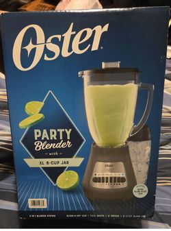New Oster Party Blender XL 8-Cup Glass Jar + 20oz Blend-N-Go Cup
