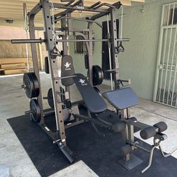  Vesta Fitness Smith Machine SM1001/Bumper Plates 230lbs/Olympic Barbell Bar/AdjustableBench/Gym Equipment/Fitness/Squat Rack/FREE DELIVERY 