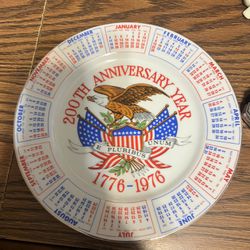 Vtg Americas 200th Anniversary Bicentennial Collector Plate 1975 Spencer Gifts 