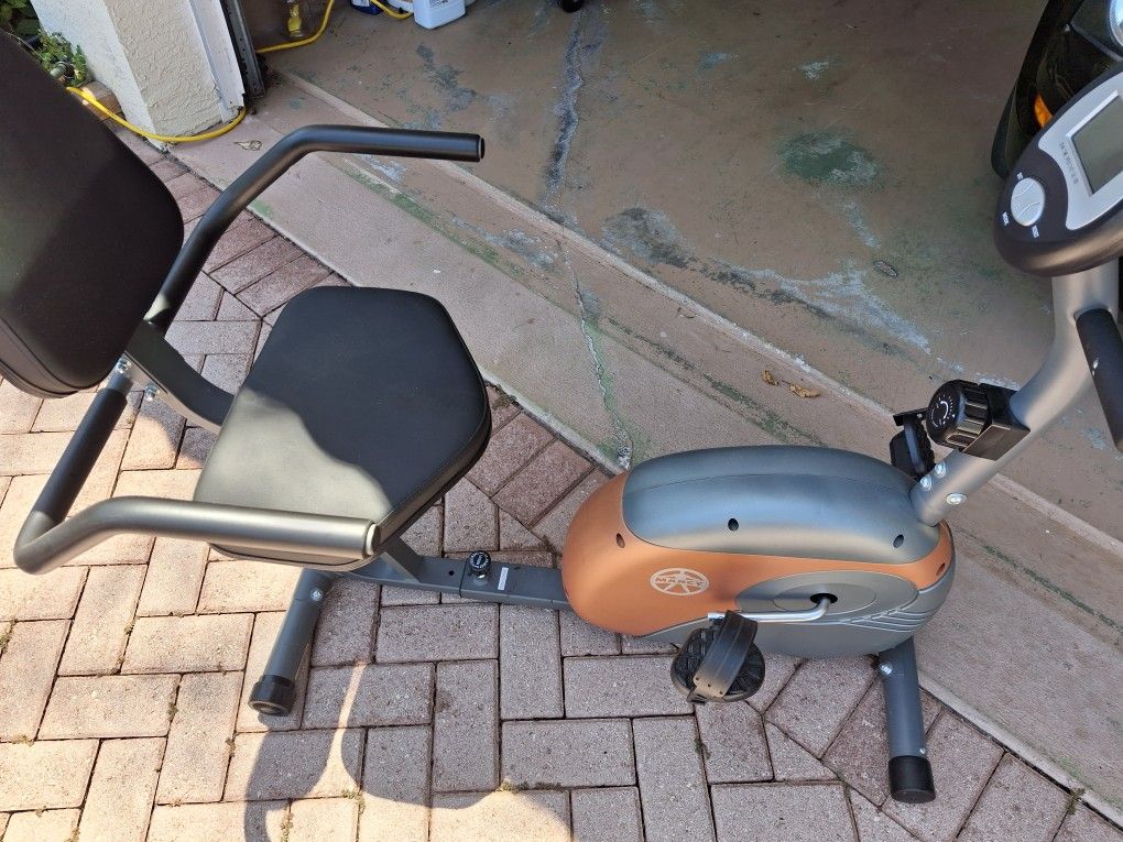 MARCY RECUMBENT BIKE. MODEL ME-709 NEW COST 250.00.