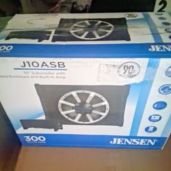 Jensen 10" Sub Woofer With Built In Amplifier  Brand New In The Box