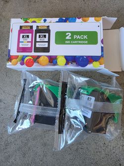 New 2pk 62XL 62  ink cartridges black tri color hp printer ink