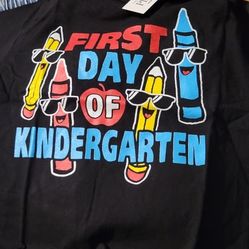 First Day Of Kindergarten Tshirt Size Small 5/6