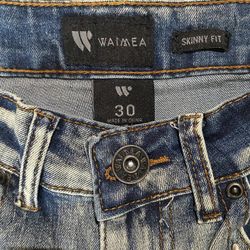 Blue Distressed Skinny Jeans